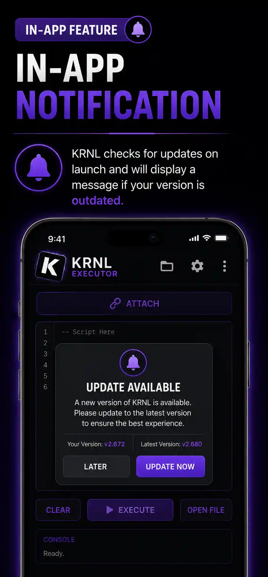 In-app notification