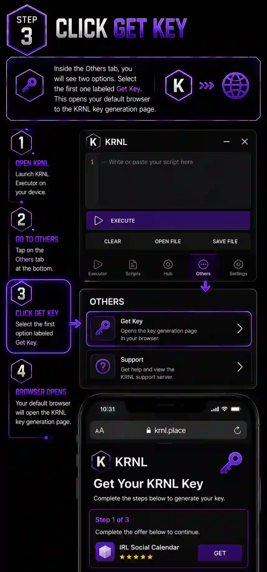 Step 3 – Click Get Key